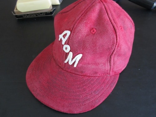 Pink wool cap.