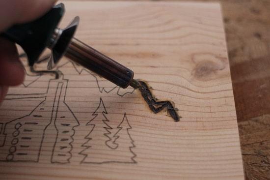 Woodburning.