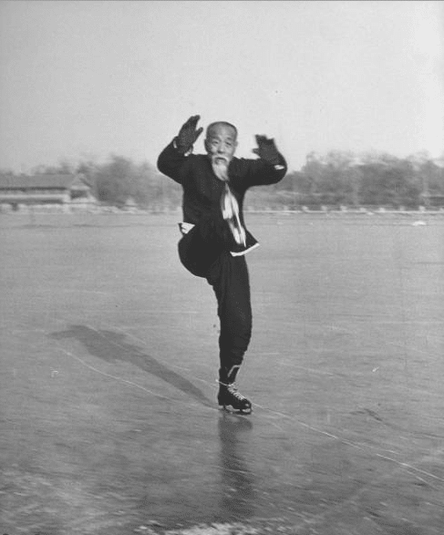 Samuel Ullman reflects on youth while watching a man skate on an ice rink.